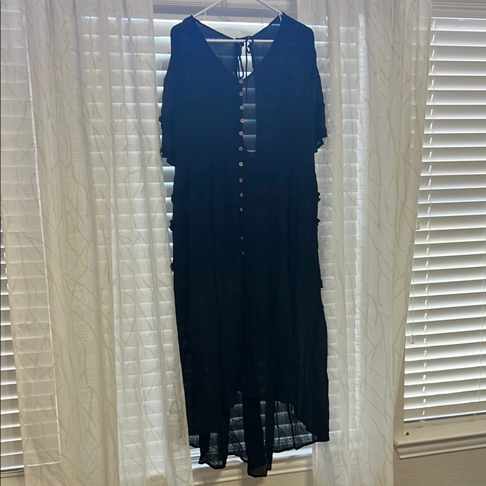 Free People Black High Low Dress